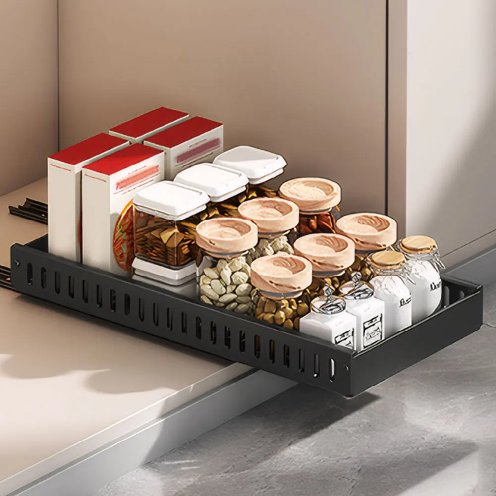 Kitchen Pots Pans Organizer with 8 Adjustable Dividers Slide Out Pot Pan Organizer for Pot Lid Bakeware Dishes
Kitchen Pots Pans Organizer with 8 Adjustable Dividers Slide Out Pot Pan Organizer for Pot Lid Bakeware Dishes