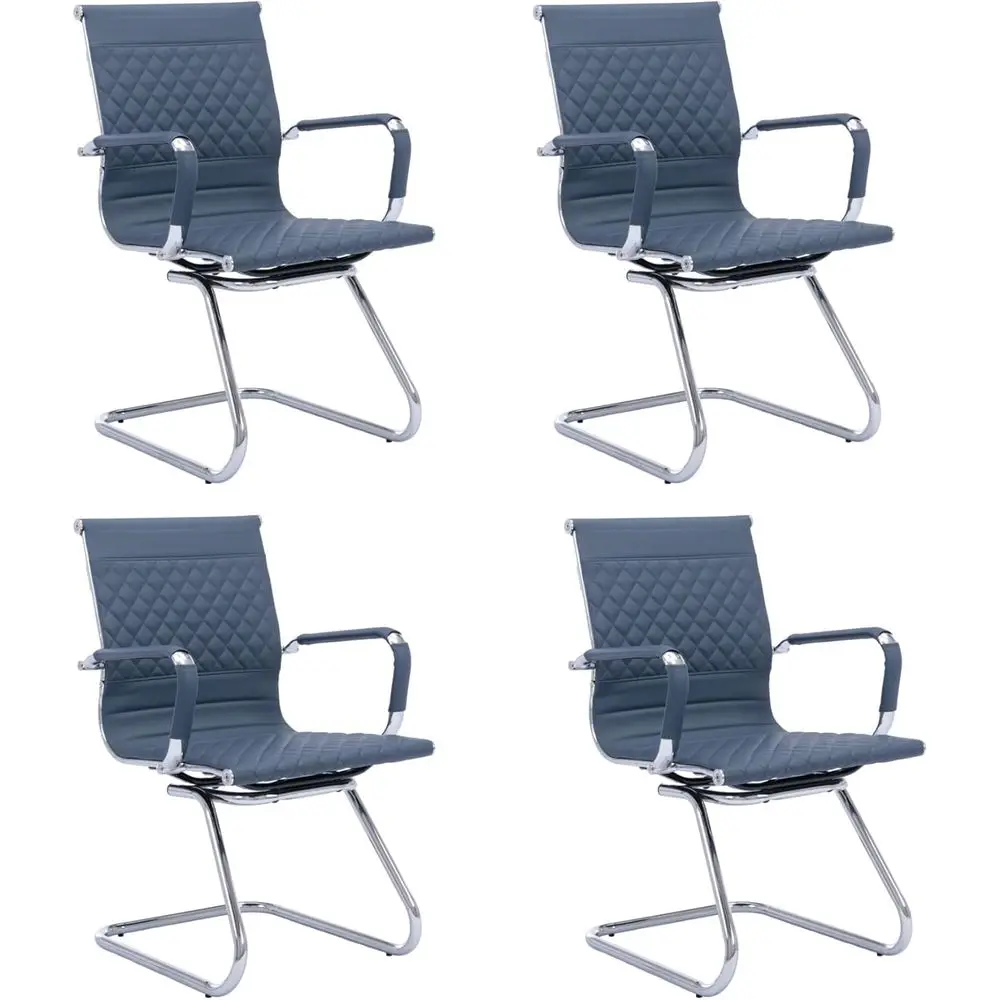 4-Piece Navy Blue Leather Stationary Chair Set for Home, Office, or Conference Room
4-Piece Navy Blue Leather Stationary Chair Set for Home, Office, or Conference Room
