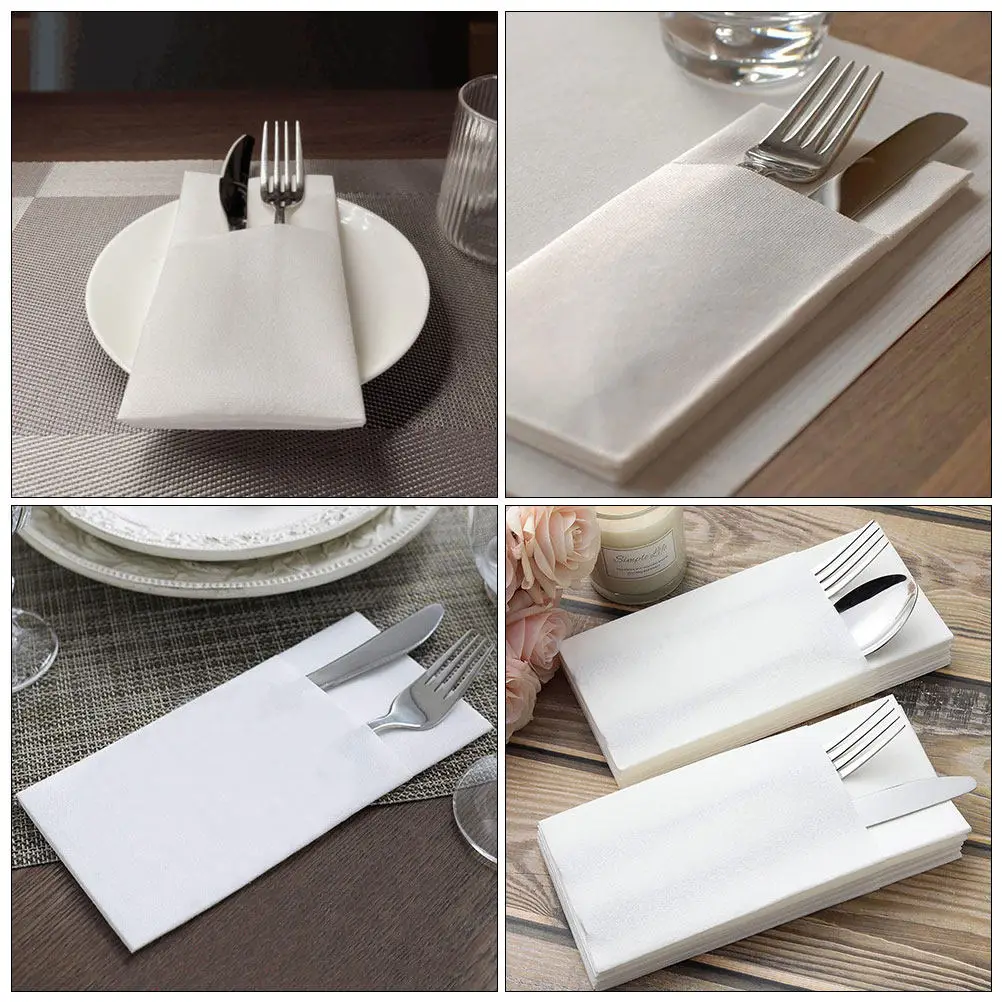 50Pcs Disposable Pocket Napkins Thickened 40x40cm White Paper Napkins for Wedding Dinner Party Restaurant Towels
50Pcs Disposable Pocket Napkins Thickened 40x40cm White Paper Napkins for Wedding Dinner Party Restaurant Towels