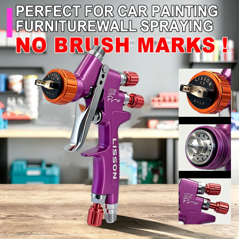 Mini HVLP Spray Gun with 1.0mm/1.2mm Nozzles, Ultra-fine Atomization, Ideal for Auto Touch-up, Furniture & DIY Art Painting
Mini HVLP Spray Gun with 1.0mm/1.2mm Nozzles, Ultra-fine Atomization, Ideal for Auto Touch-up, Furniture & DIY Art Painting