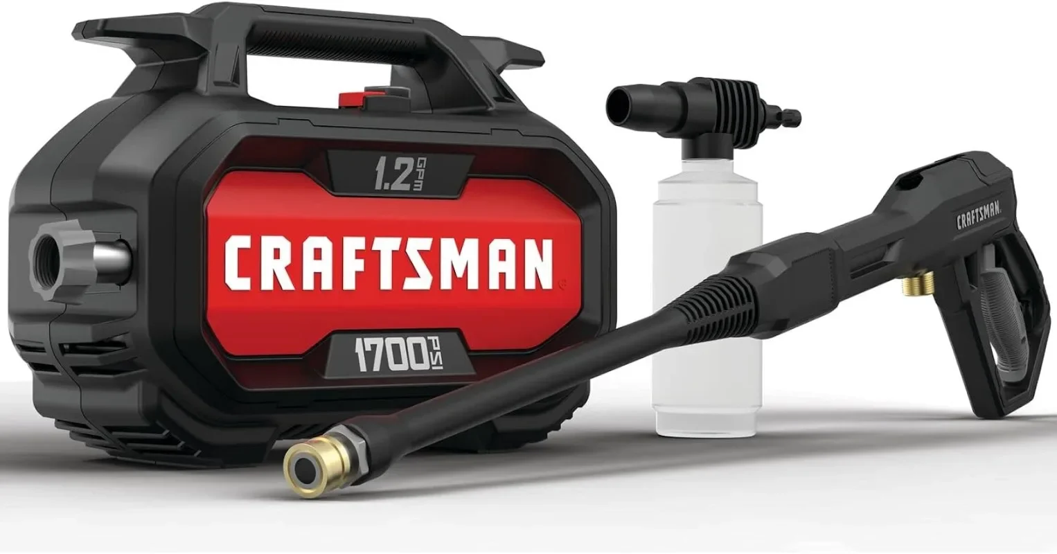 Электрическая Мойка высокого давления Craftsman, холодная вода, 1700-PSI, 1.2-GPM, проводная (CMEPW1700)
Электрическая Мойка высокого давления Craftsman, холодная вода, 1700-PSI, 1.2-GPM, проводная (CMEPW1700)