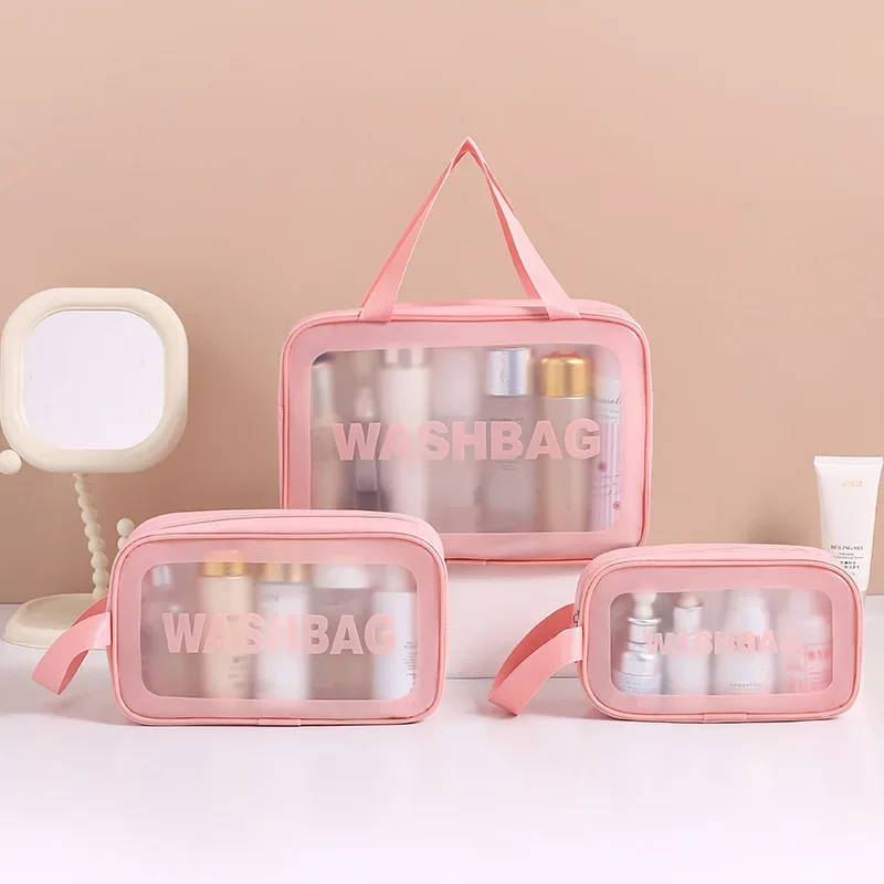 1pc Pink PVC Transparent Wash Bag Makeup Bag Travel Portable Handbag Waterproof Toiletry Bag Matte Cosmetic Bath Storage Bag
1pc Pink PVC Transparent Wash Bag Makeup Bag Travel Portable Handbag Waterproof Toiletry Bag Matte Cosmetic Bath Storage Bag