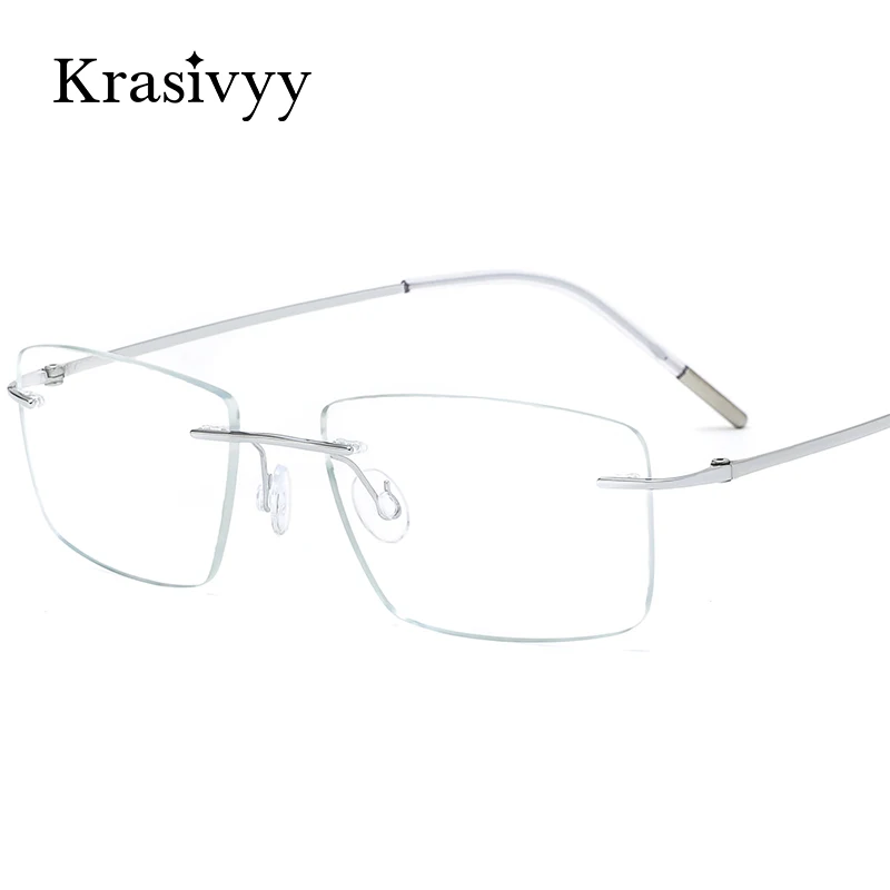 Krasivyy Pure Titanium Rimless Glasses Frame Men Ultralight Screwless Square Optical Eyeglasses Women European Design Eyewear
Krasivyy Pure Titanium Rimless Glasses Frame Men Ultralight Screwless Square Optical Eyeglasses Women European Design Eyewear