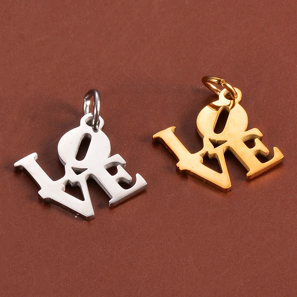 5pcs/lot Stainless Steel Letters LOVE DIY Bracelet Making Connector Charm Wholesale Pendant for Jewelry
5pcs/lot Stainless Steel Letters LOVE DIY Bracelet Making Connector Charm Wholesale Pendant for Jewelry