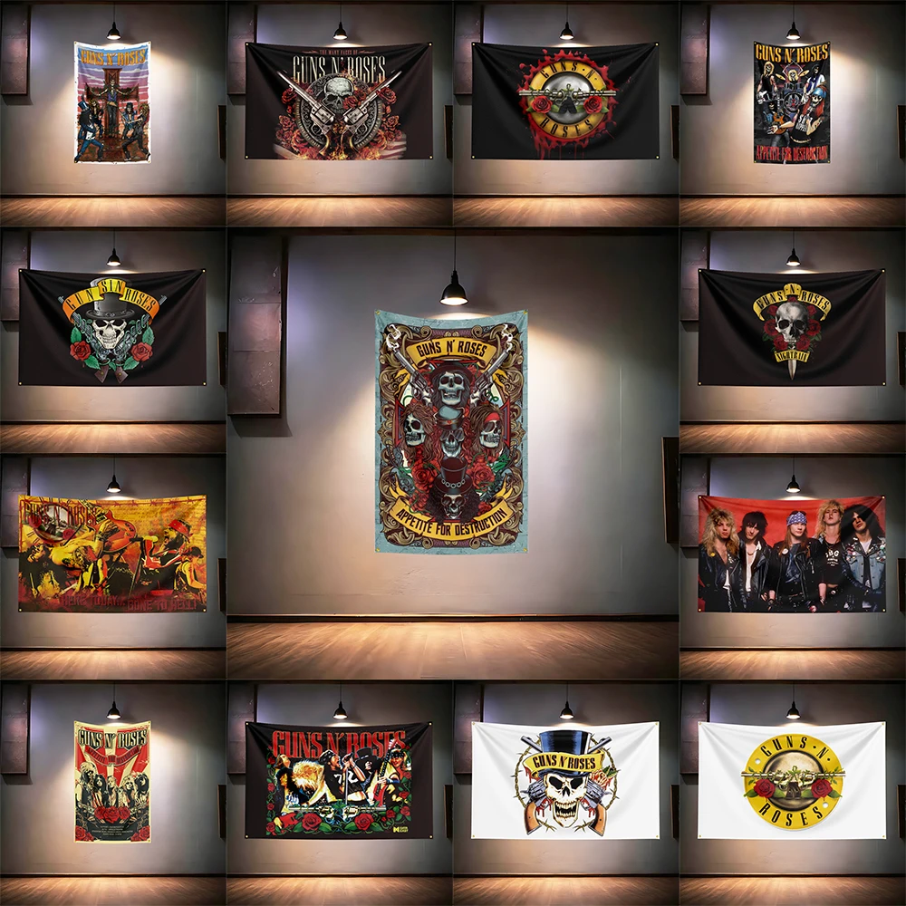 Rock Music Flag 3x5ft for Guns N' Roses Fans Banner HD Print Brass Grommet Garage Bedroom Living Room Dorm Wall Decor Tapestry
Rock Music Flag 3x5ft for Guns N' Roses Fans Banner HD Print Brass Grommet Garage Bedroom Living Room Dorm Wall Decor Tapestry