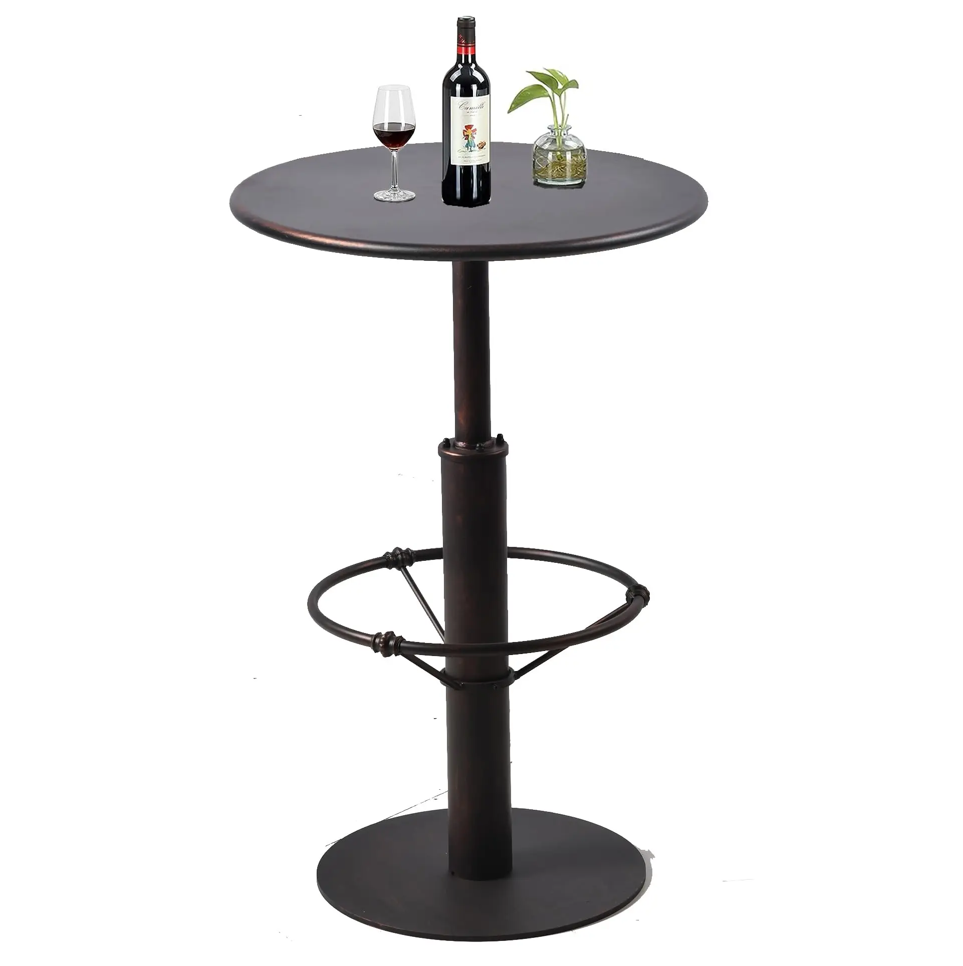 Industrial Style Iron Round Pub Table Bar Table With Footrest
Industrial Style Iron Round Pub Table Bar Table With Footrest