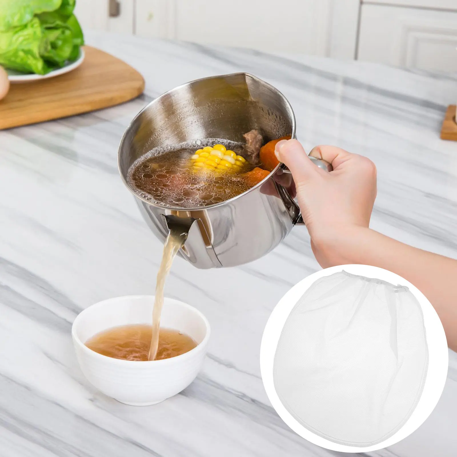 20Pcs Paint Strainer Bags Fine Mesh Filter White Elastic Drawstring Secure Fit Paint Bucket Strainer Bag Garden Liquid Filter
20Pcs Paint Strainer Bags Fine Mesh Filter White Elastic Drawstring Secure Fit Paint Bucket Strainer Bag Garden Liquid Filter