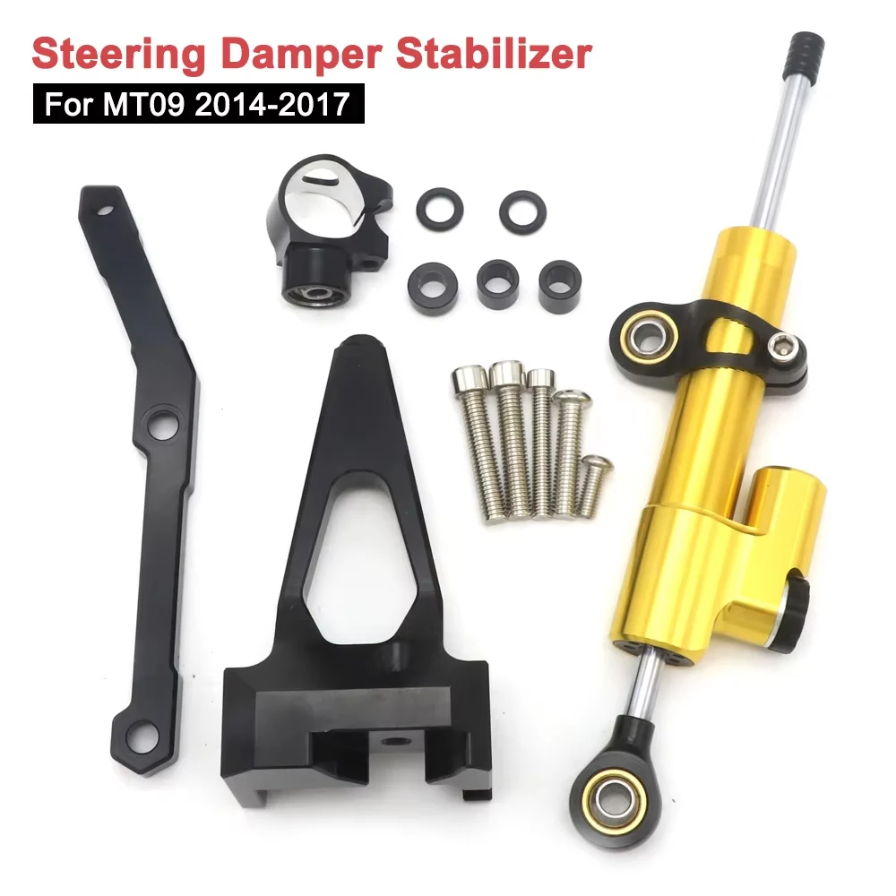 Motorcycle Steering Damper Stabilizer Mounting Bracket Kit Linear Reversed Safety Control For Yamaha MT 09 2014 2015 2016 2017
Motorcycle Steering Damper Stabilizer Mounting Bracket Kit Linear Reversed Safety Control For Yamaha MT 09 2014 2015 2016 2017