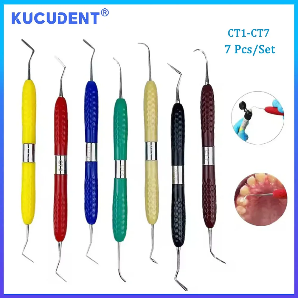 KUCUDENT 7 Pcs/Set Dental Composite Resin Filling Spatula Aesthetic Restoration Kit Silicone Handle Dentist Filling Repair Tool
KUCUDENT 7 Pcs/Set Dental Composite Resin Filling Spatula Aesthetic Restoration Kit Silicone Handle Dentist Filling Repair Tool