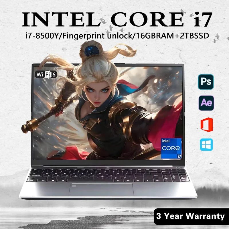 2025 New 15.6 Inch Laptop Windows 11 Intel Core i7 8500Y 16GB RAM 1TB SSD Fingerprint Unlock Study Office Pc Laptops
2025 New 15.6 Inch Laptop Windows 11 Intel Core i7 8500Y 16GB RAM 1TB SSD Fingerprint Unlock Study Office Pc Laptops