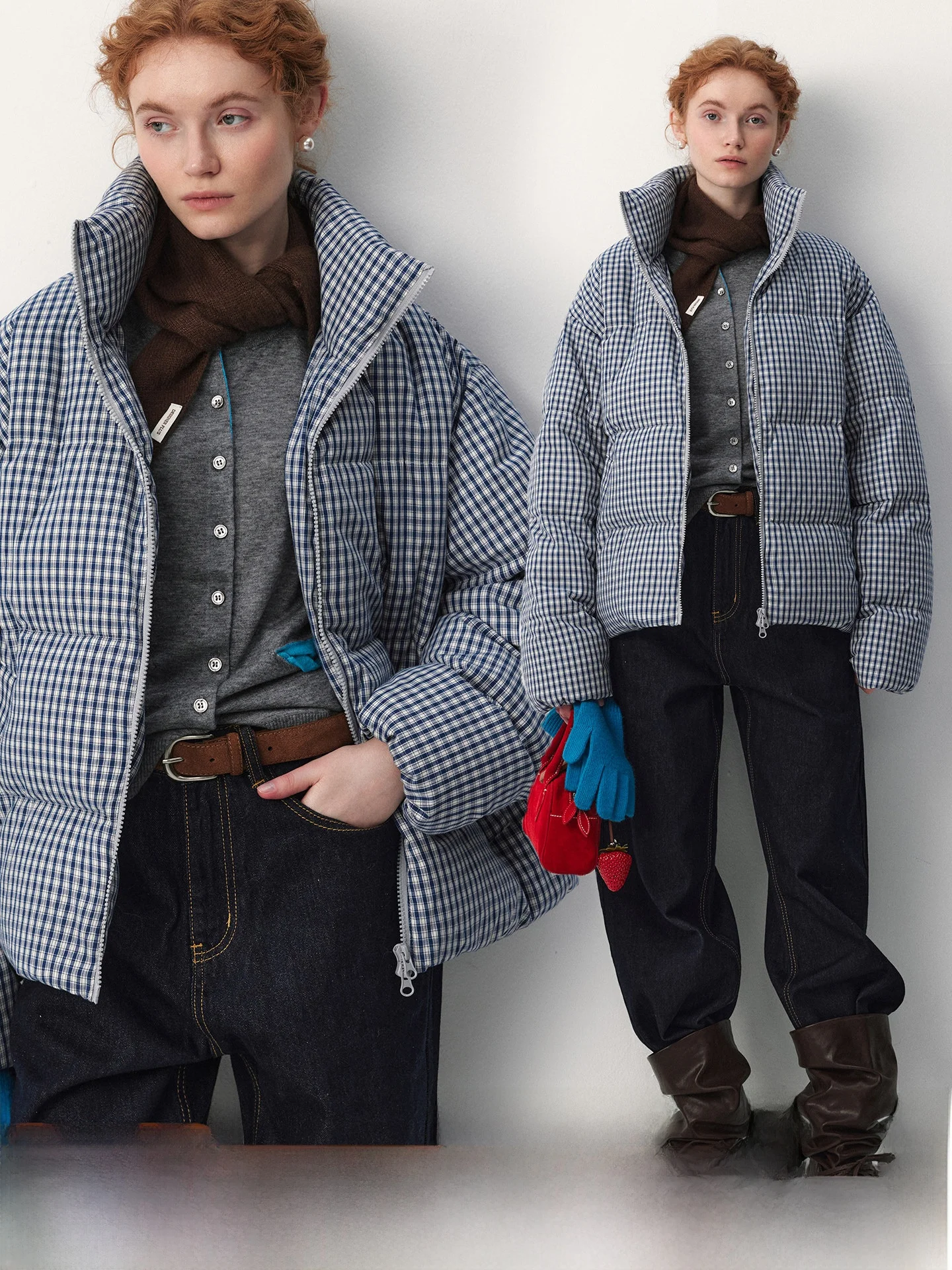 Korean Sle plus Size Quilted Jaet Blue White Plaid Collar Thiened Windproof Long Sve Du down Puffer Coat for Women
Korean Sle plus Size Quilted Jaet Blue White Plaid Collar Thiened Windproof Long Sve Du down Puffer Coat for Women