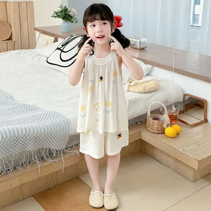 New Summer Girls Toddler Cotton Princess Sundress Set Korean Style Trendy Sleeveless
New Summer Girls Toddler Cotton Princess Sundress Set Korean Style Trendy Sleeveless
