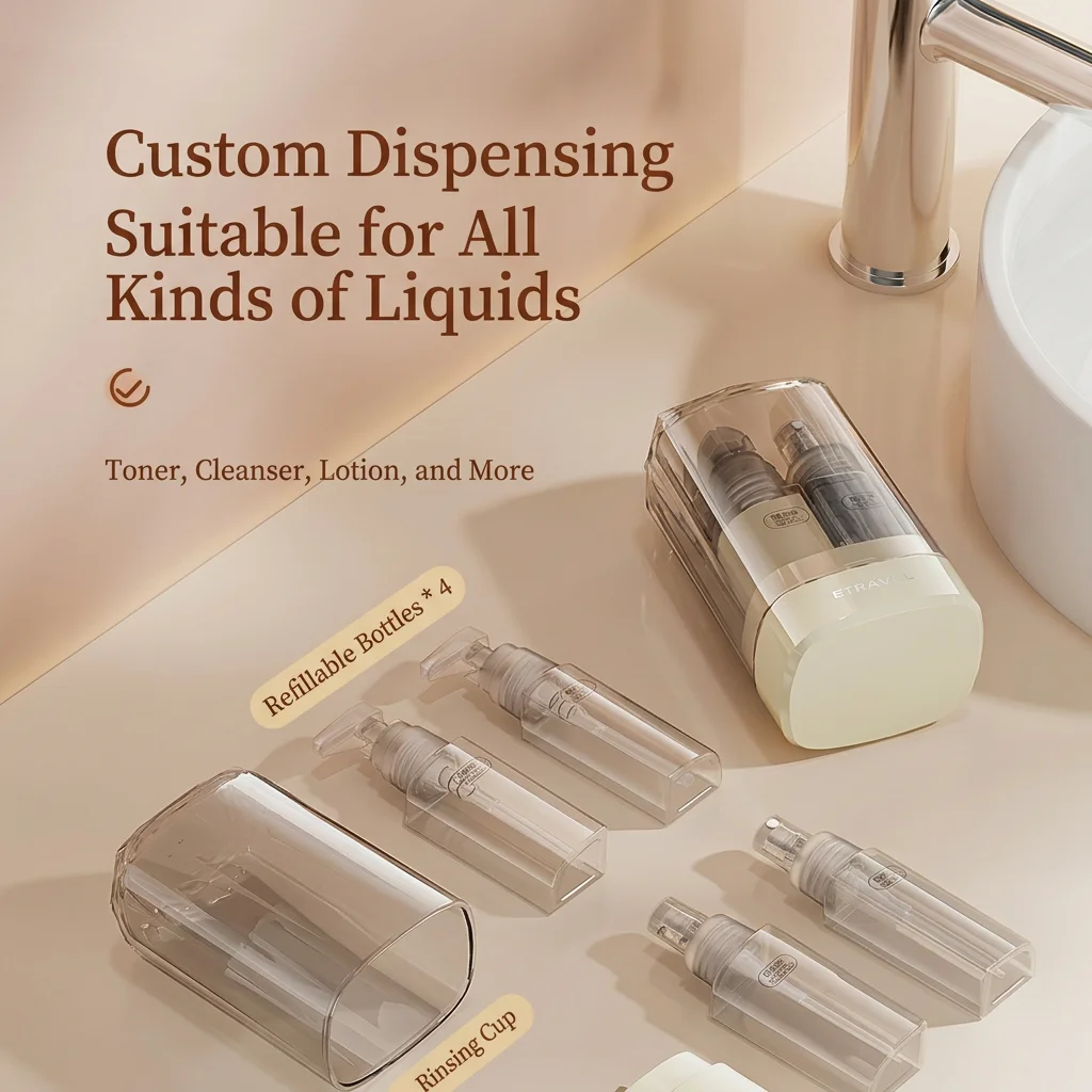 4-in-1 Travel Split Bottle Set Empty Reusable Cosmetics Bottles Leak Proof Containers For Toiletries Water Cream Spray Bottle
4-in-1 Travel Split Bottle Set Empty Reusable Cosmetics Bottles Leak Proof Containers For Toiletries Water Cream Spray Bottle