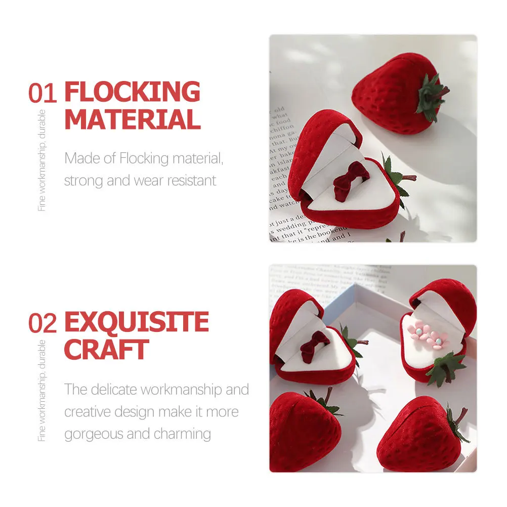 1Set Strawberry Jewelry Box Cute Ring Storage Case for Her Diamond Earrings Necklace Gift Box Display Container
1Set Strawberry Jewelry Box Cute Ring Storage Case for Her Diamond Earrings Necklace Gift Box Display Container