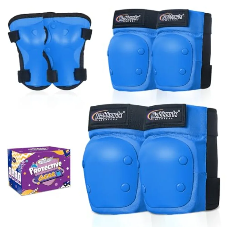 Knee Pads for Youth Audlt Knee and Elbow Pads with Wrist Guards 6 in 1 Protective Gear Set for Skateboard, Roller Skate, Inline
Knee Pads for Youth Audlt Knee and Elbow Pads with Wrist Guards 6 in 1 Protective Gear Set for Skateboard, Roller Skate, Inline