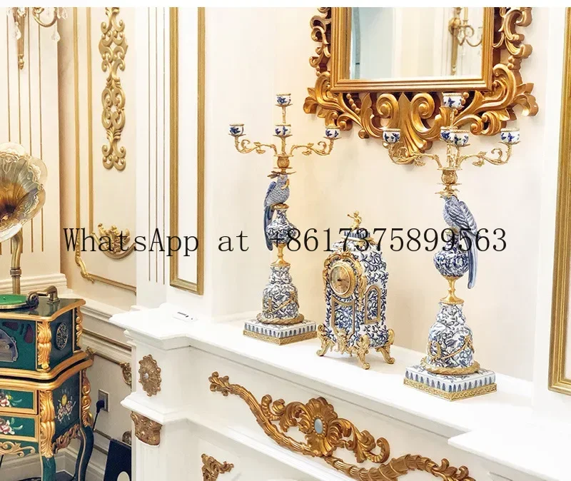 Luxury 5-Heads Ceramic Parrot Candlestick, Brass Accent Candle Holder for Home & Wedding Decor
Luxury 5-Heads Ceramic Parrot Candlestick, Brass Accent Candle Holder for Home & Wedding Decor