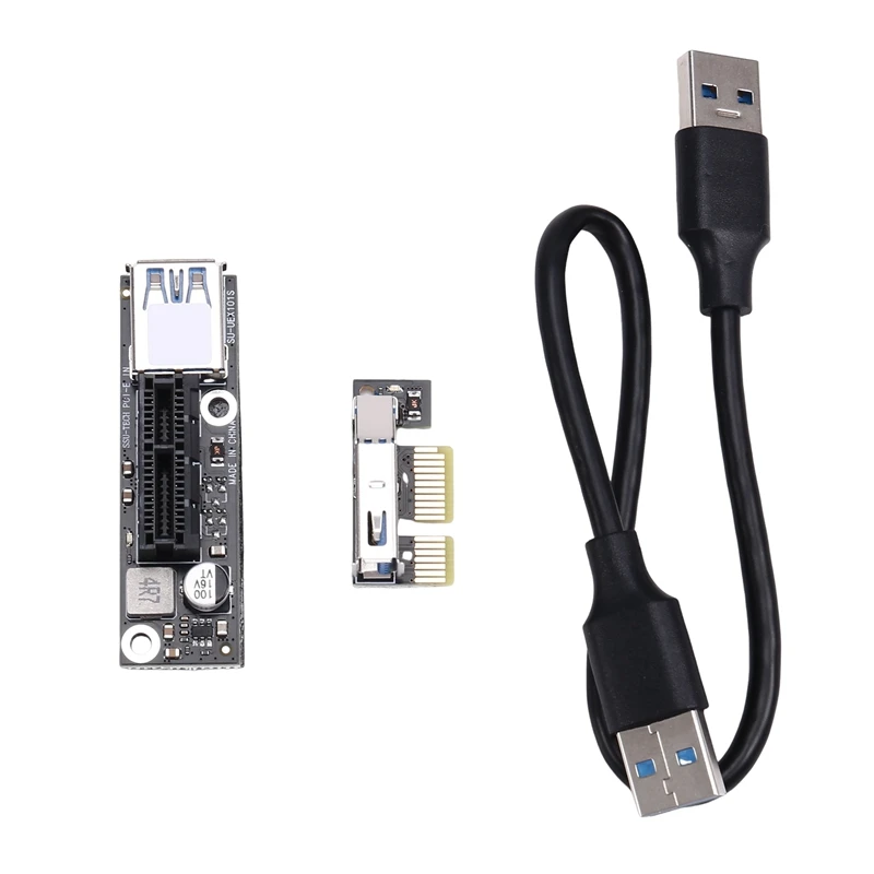 AU61-PCI-E 1X To 1X Riser Extender USB 3.0 Cable Working For AMD Motherboard PCI-E 3.0 X1 Slot For BTC Miner Antminer Mining
AU61-PCI-E 1X To 1X Riser Extender USB 3.0 Cable Working For AMD Motherboard PCI-E 3.0 X1 Slot For BTC Miner Antminer Mining