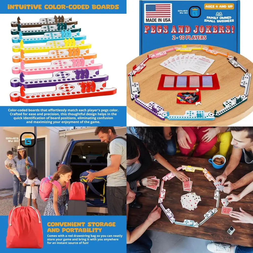 Портативная игра с колышками и джокерами: стратегическая, развлекательная, легко учится, отлично подходит для путешествий, 2–10 игроков
Портативная игра с колышками и джокерами: стратегическая, развлекательная, легко учится, отлично подходит для путешествий, 2–10 игроков