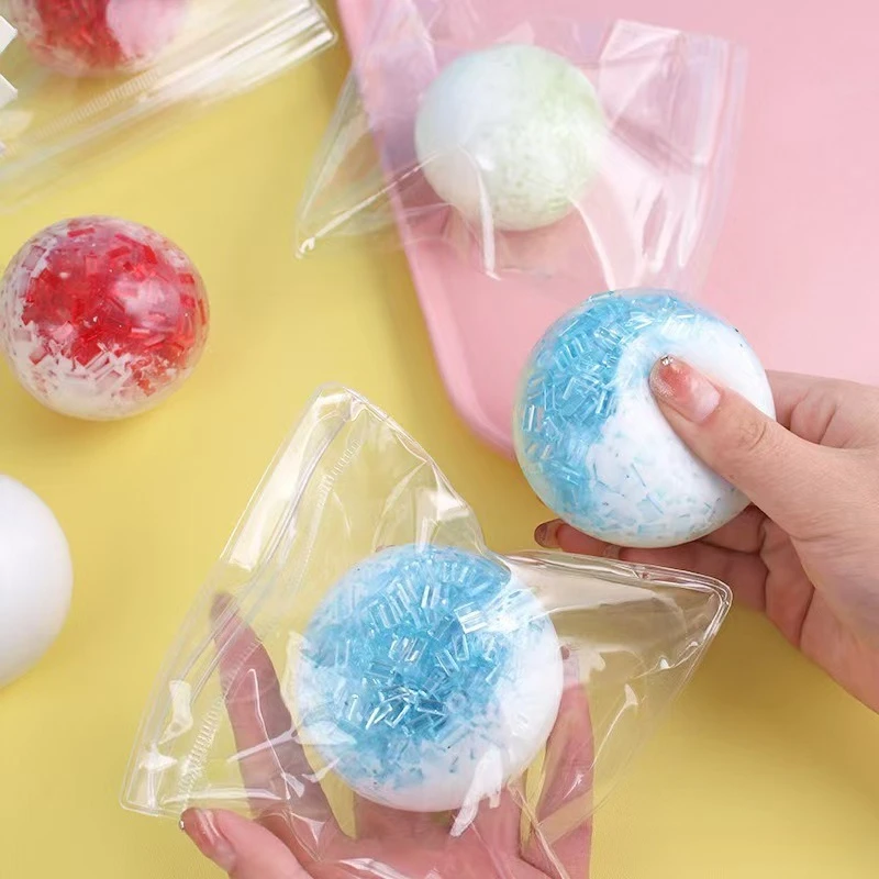 1Pc Creative Glacier Maltose Stress Ball Clear Transparent Squeeze Toy Stretchy Slow Rising Ice Crystal Tactile Sensory Ball Hand Exercise Grip Fidget Toy Anti Anxiety Stress Relief Decompression Toy Adults Kids ADHD Autism Office Desk Decor Gift
1Pc Creative Glacier Maltose Stress Ball Clear Transparent Squeeze Toy Stretchy Slow Rising Ice Crystal Tactile Sensory Ball Hand Exercise Grip Fidget Toy Anti Anxiety Stress Relief Decompression Toy Adults Kids ADHD Autism Office Desk Decor Gift