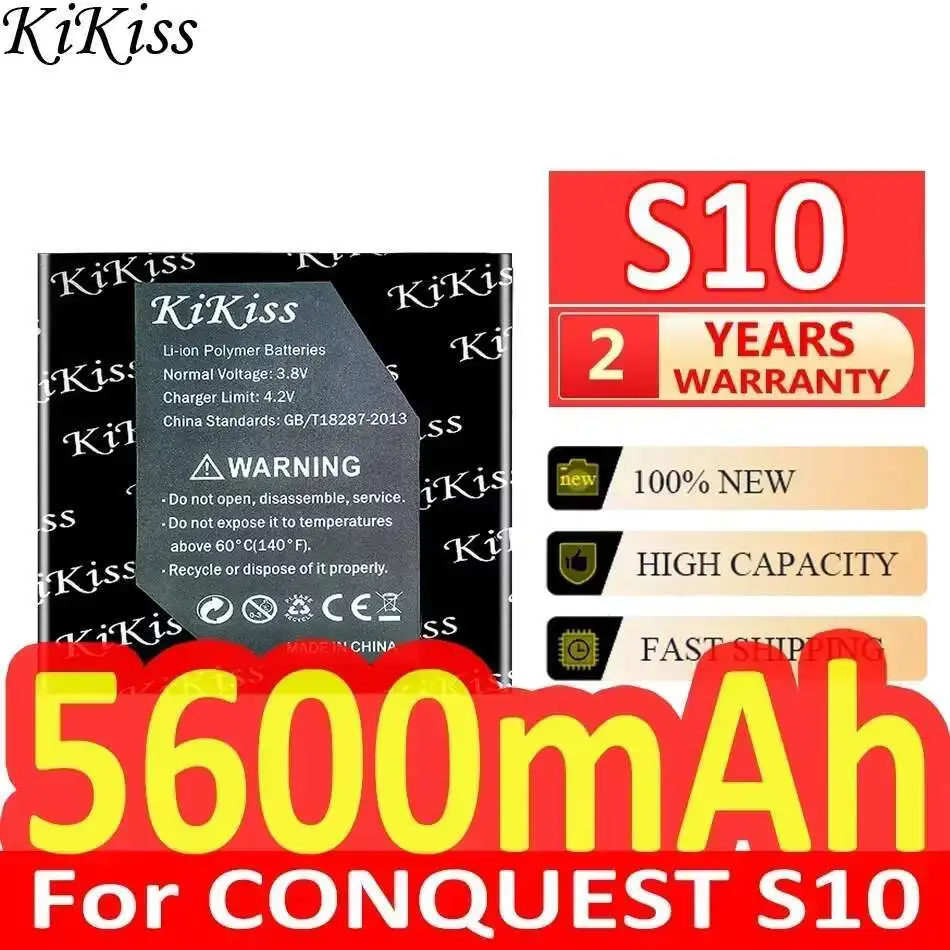 Мощный аккумулятор KiKiss 5600 мАч/8600 мАч для аккумуляторов мобильных телефонов CONQUEST S10 S12 S6 S8
Мощный аккумулятор KiKiss 5600 мАч/8600 мАч для аккумуляторов мобильных телефонов CONQUEST S10 S12 S6 S8