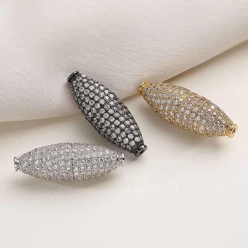 3pcs/lot, Big Size Centerpiece Zirconia Paved Olove Spacer Beads Women Jewelry Bracelet Making Bling Gold-Plated Accessories
3pcs/lot, Big Size Centerpiece Zirconia Paved Olove Spacer Beads Women Jewelry Bracelet Making Bling Gold-Plated Accessories