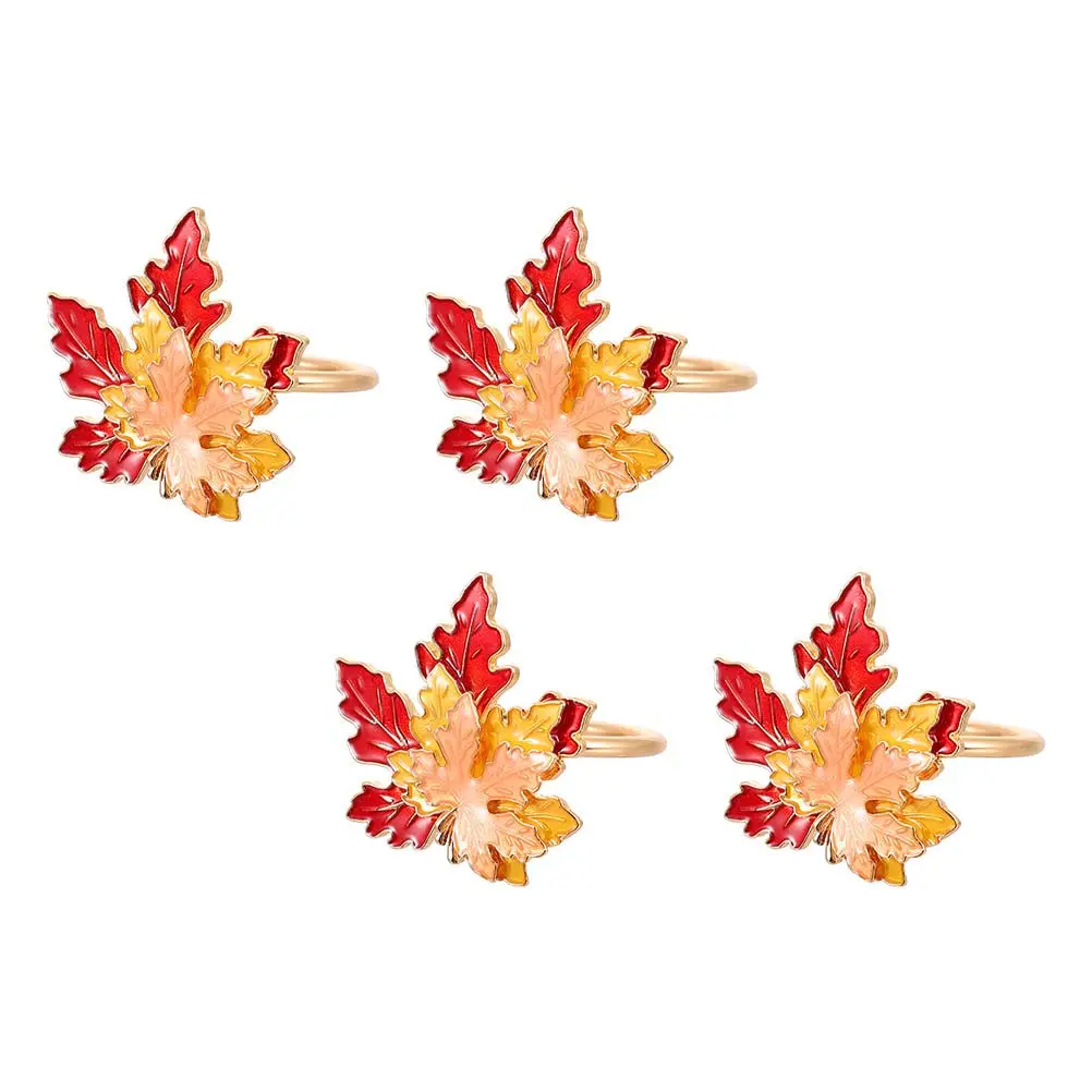 4Pcs Maple Leaf Napkin Rings Premium Alloy Colorful Napkin Buckles Thanksgiving Party Table Decoration Table Adorn
4Pcs Maple Leaf Napkin Rings Premium Alloy Colorful Napkin Buckles Thanksgiving Party Table Decoration Table Adorn
