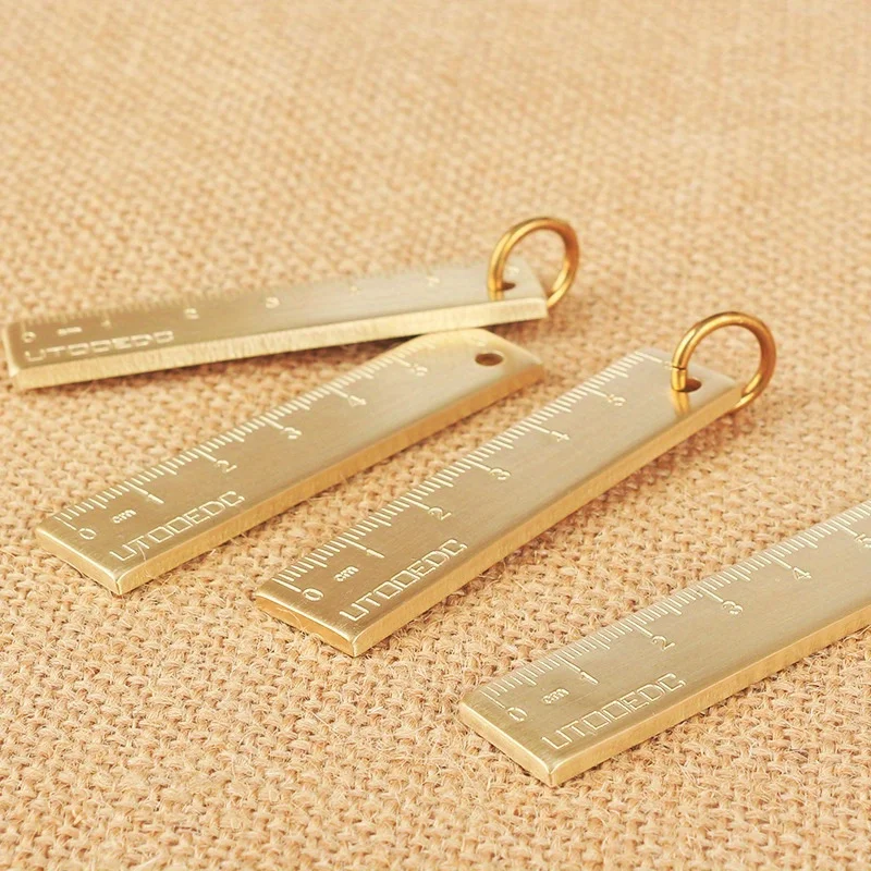 3pcs Thickened Miniature Pure Brass Metal Ruler With Keychain And Number Plate Pendant Happy Face Design
3pcs Thickened Miniature Pure Brass Metal Ruler With Keychain And Number Plate Pendant Happy Face Design