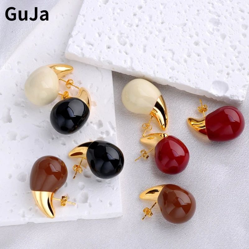 Fashion Jewelry European and American Design Splicing Color Teardrop Stud Earrings For Women Girl Gifts Pretty Accessories
Fashion Jewelry European and American Design Splicing Color Teardrop Stud Earrings For Women Girl Gifts Pretty Accessories