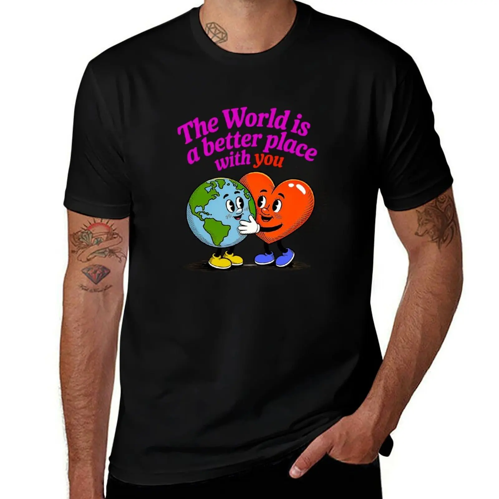 The World Is Better With You Retro Positive T-Shirt vintage for a boy heavyweights cotton man t-shirts men t shirts high quality
The World Is Better With You Retro Positive T-Shirt vintage for a boy heavyweights cotton man t-shirts men t shirts high quality
