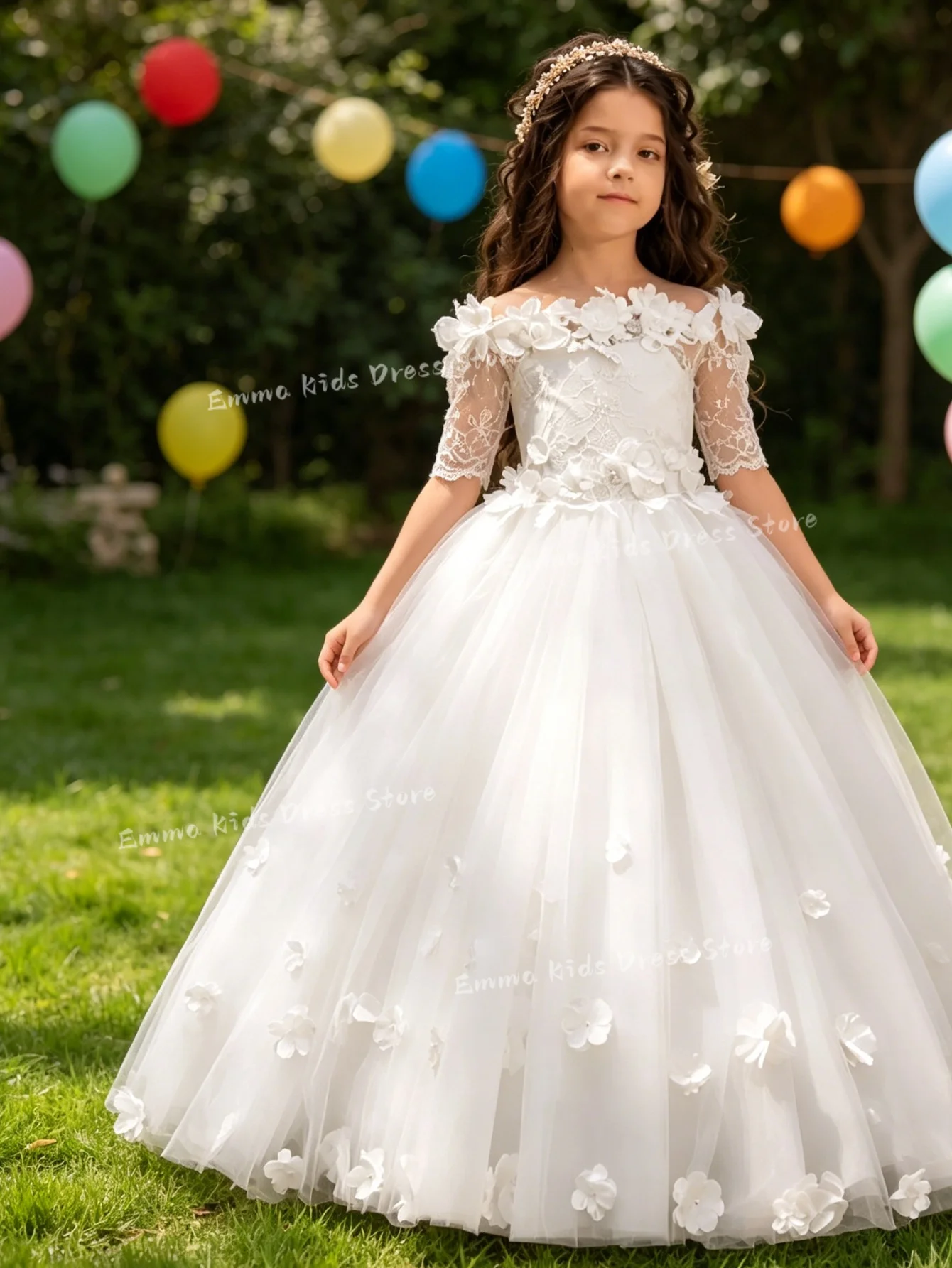 Simple Mesh Bow Children's Flower Girl Dress Girls' A-Line Bridesmaid Pageant Wedding First Communion Dress
Simple Mesh Bow Children's Flower Girl Dress Girls' A-Line Bridesmaid Pageant Wedding First Communion Dress