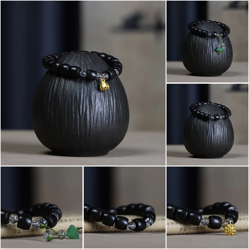 Ebony Straight-Cut Bead Single-Loop Buddhist Prayer Bracelet Wooden Ethnic Style Unisex Gift
Ebony Straight-Cut Bead Single-Loop Buddhist Prayer Bracelet Wooden Ethnic Style Unisex Gift