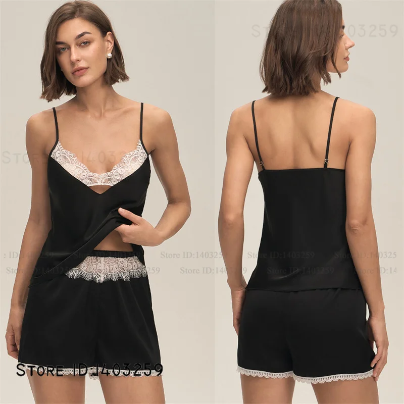 Сексуальный ажурный кружевной пижамный комплект, нижнее белье, летний женский топ и шорты на бретелях, пижамный костюм, свободная шелковая атласная одежда для сна, домашняя одежда
Сексуальный ажурный кружевной пижамный комплект, нижнее белье, летний женский топ и шорты на бретелях, пижамный костюм, свободная шелковая атласная одежда для сна, домашняя одежда