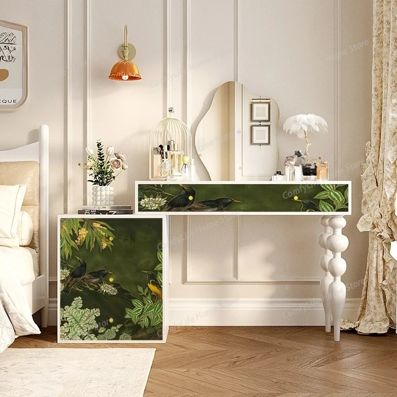 Space Saving Vintage Vanity Table Creative Storage Modern Nordic Dressers Aesthetic Elegant Hairstyles Living Room Furniture
Space Saving Vintage Vanity Table Creative Storage Modern Nordic Dressers Aesthetic Elegant Hairstyles Living Room Furniture