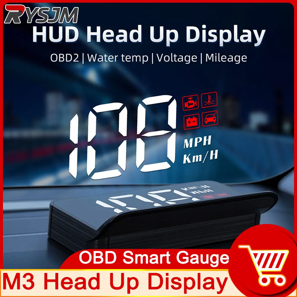 M3 OBD2 Head Up Display Speedometer Car HUD Monitor On Board Computer Windshield Projector Digital Electronic Auto Accessories
M3 OBD2 Head Up Display Speedometer Car HUD Monitor On Board Computer Windshield Projector Digital Electronic Auto Accessories