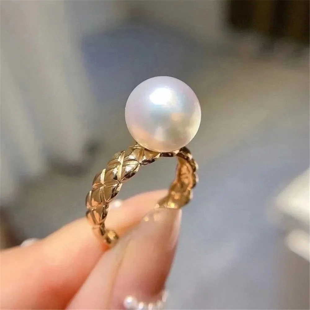 DIY Pearl Ring Accessories S925 Pure Silver Ring Empty Set K Gold Edition Ring Silver Jewelry Set Women's Fit 7-10mm Round Beads
DIY Pearl Ring Accessories S925 Pure Silver Ring Empty Set K Gold Edition Ring Silver Jewelry Set Women's Fit 7-10mm Round Beads