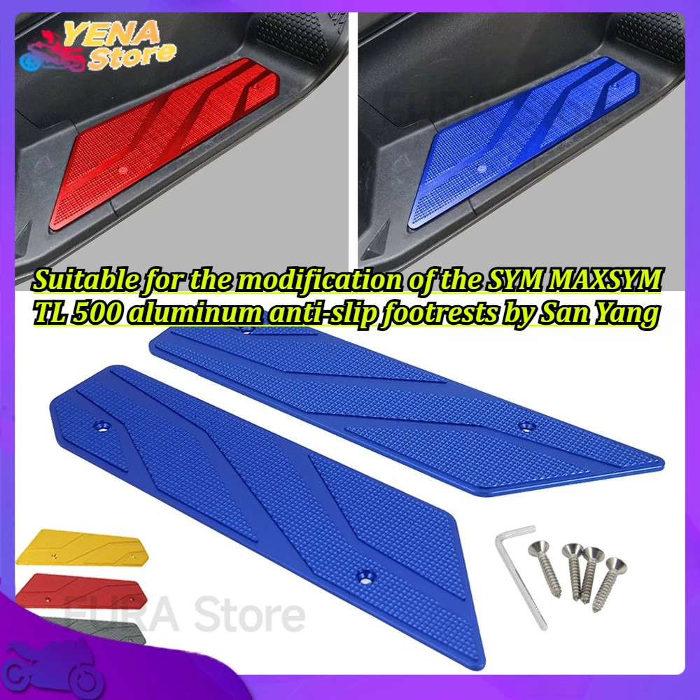 The motorcycle footrests are suitable for the modification of the SYM MAXSYM TL 500 aluminum anti-slip footrests by San Yang.
The motorcycle footrests are suitable for the modification of the SYM MAXSYM TL 500 aluminum anti-slip footrests by San Yang.