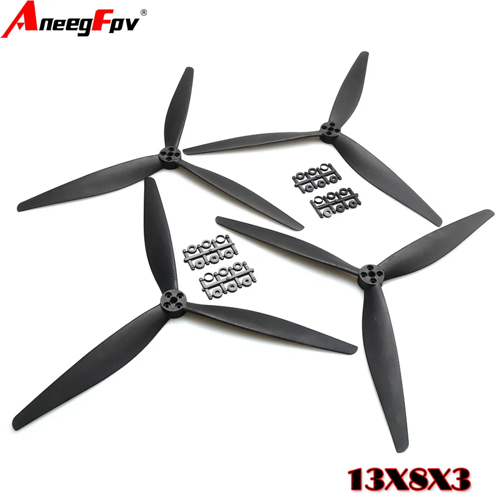 2Pair Nylon Propeller 1308 Blades 13X8X3 13inch CW CCW 3 Blade Glass Fiber Propeller for RC X-Class FPV Drone DIY Parts
2Pair Nylon Propeller 1308 Blades 13X8X3 13inch CW CCW 3 Blade Glass Fiber Propeller for RC X-Class FPV Drone DIY Parts