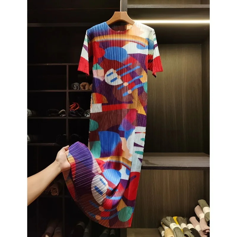 Платье Miyake High-End с плиссировкой и принтом, коллекция 2026, летнее, художественное, новое, с круглым вырезом, коротким рукавом, приталенное, повседневное, длинное, женское
Платье Miyake High-End с плиссировкой и принтом, коллекция 2026, летнее, художественное, новое, с круглым вырезом, коротким рукавом, приталенное, повседневное, длинное, женское