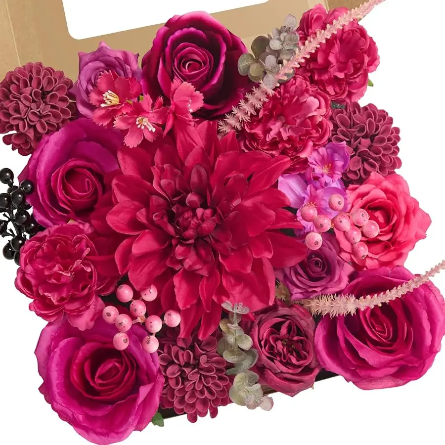 Artificial Flowers, Hot Pink Fake Flowers for DIY Wedding Bouquets, Bridal Baby Shower, Home Decor, Centerpieces for Table Decor
Artificial Flowers, Hot Pink Fake Flowers for DIY Wedding Bouquets, Bridal Baby Shower, Home Decor, Centerpieces for Table Decor