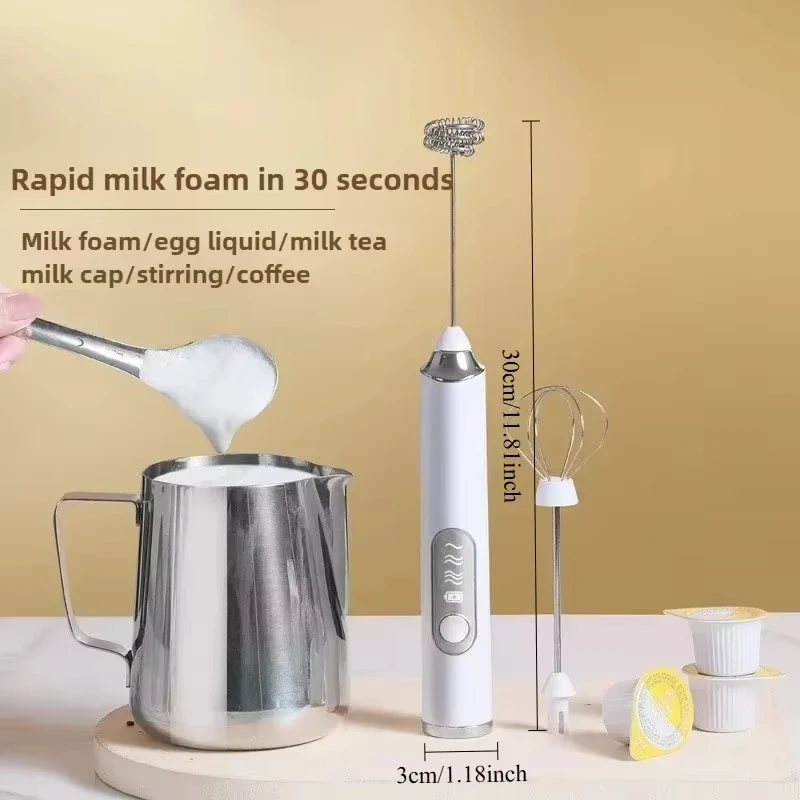 Electric hand-held egg beater, milk bubbler, milk coffee mixer, foam maker, 3-speed rechargeable cream mixer, kitchen mixer
Electric hand-held egg beater, milk bubbler, milk coffee mixer, foam maker, 3-speed rechargeable cream mixer, kitchen mixer