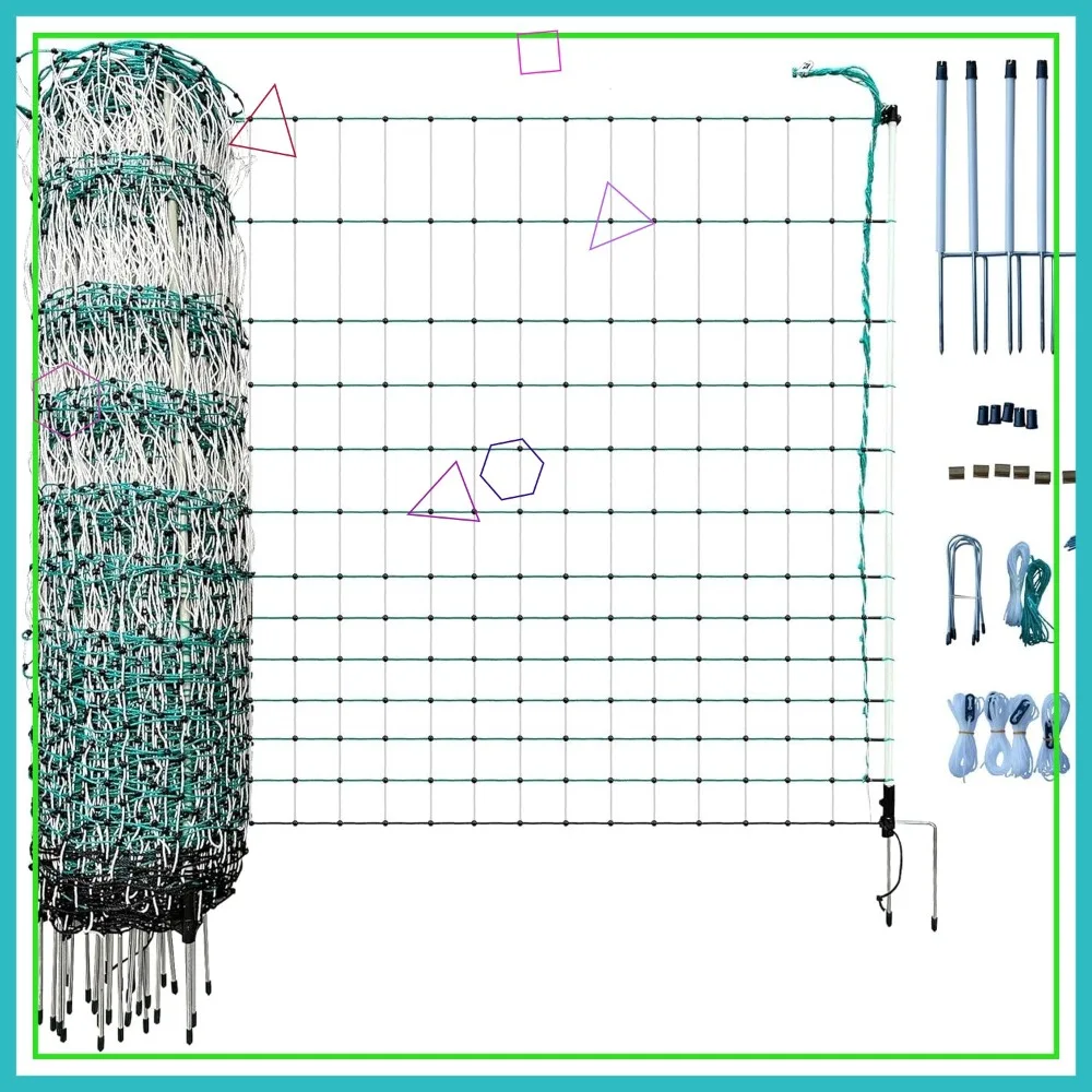 Electric Poultry Netting Fence - 168' x 48" for Chickens, Ducks, Turkeys - Suitable for 4 Weeks & Older - Energizer Not Included
Electric Poultry Netting Fence - 168' x 48" for Chickens, Ducks, Turkeys - Suitable for 4 Weeks & Older - Energizer Not Included