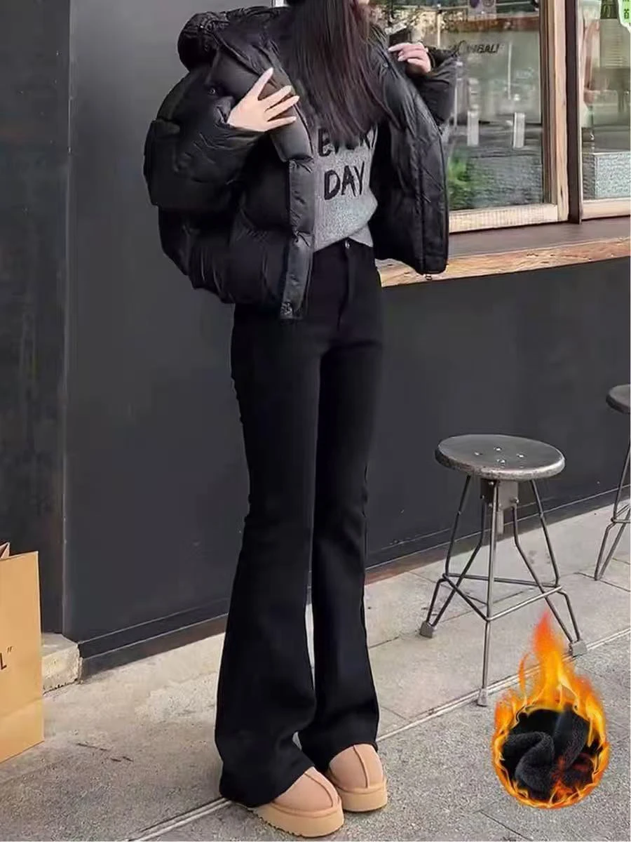 plus Size Fce Lined Thi Straight Leg Jeans Women's High Waist Slimming Elastic Micro Flared Pants Casual Cotton Denim
plus Size Fce Lined Thi Straight Leg Jeans Women's High Waist Slimming Elastic Micro Flared Pants Casual Cotton Denim