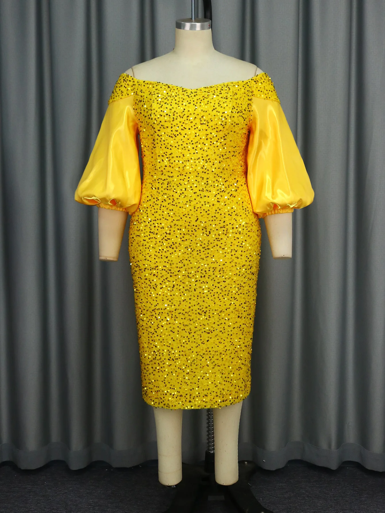 African Dresses One Sexy Shoulder Sequin Dress Party Bubble Sleeve Evening Party Dress Slim Elegant Woman Clothing 2024 New
African Dresses One Sexy Shoulder Sequin Dress Party Bubble Sleeve Evening Party Dress Slim Elegant Woman Clothing 2024 New