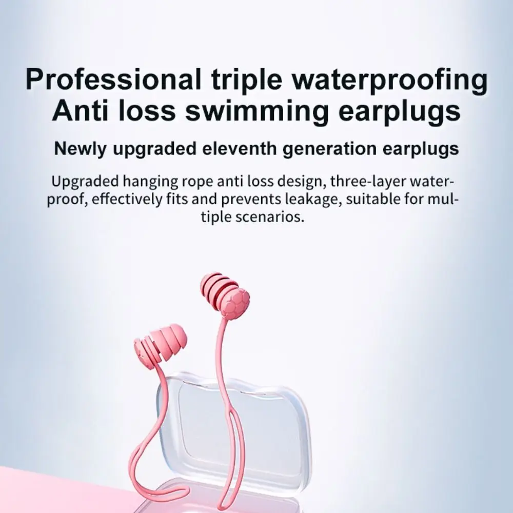 Soft Silicone Sound Insulation Earplugs Three-Layer Anti-loss Swimming Earplugs Comfortable with Lanyard Noise Reduction Earbuds
Soft Silicone Sound Insulation Earplugs Three-Layer Anti-loss Swimming Earplugs Comfortable with Lanyard Noise Reduction Earbuds