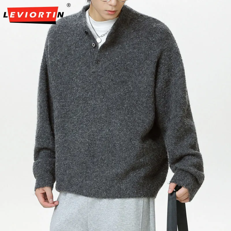 Мужской осенне-зимний модный универсальный дизайн на пуговицах, свободный, простой, толстый, теплый свитер, ленивый стиль, куртка с открытым верхом
Мужской осенне-зимний модный универсальный дизайн на пуговицах, свободный, простой, толстый, теплый свитер, ленивый стиль, куртка с открытым верхом