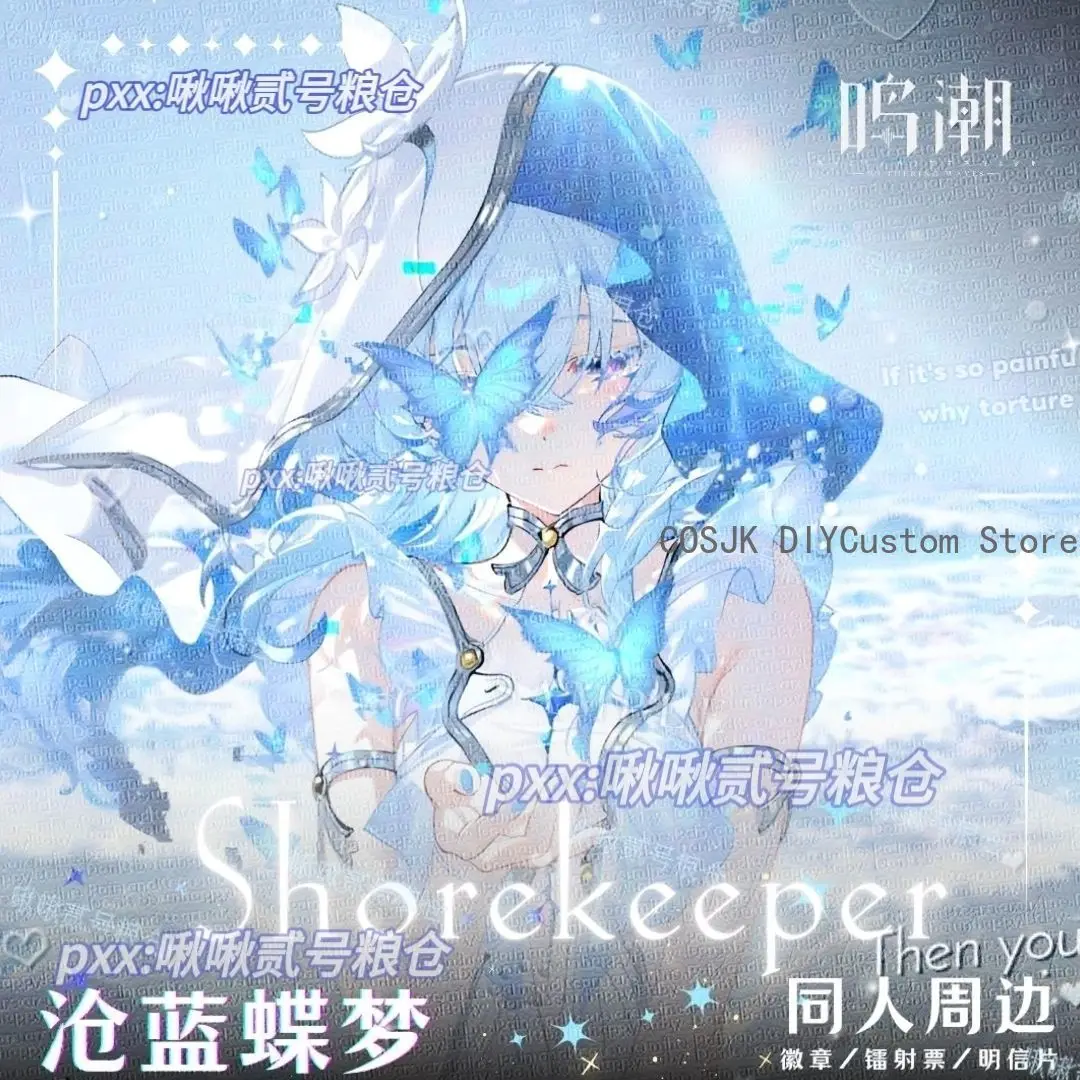 Anime Wuthering Waves The Shorekeeper Cosplay Laser Ticket Badge Emblem Postcard Collectible Card Brooch Bookmark Fans Present
Anime Wuthering Waves The Shorekeeper Cosplay Laser Ticket Badge Emblem Postcard Collectible Card Brooch Bookmark Fans Present