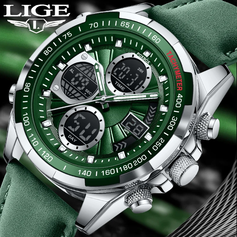 FOXBOX Мужские часы Модные деловые военные цифровые часы для мужчин Оригинальный бренд Роскошный кожаный водонепроницаемый спортивный хронограф
FOXBOX Мужские часы Модные деловые военные цифровые часы для мужчин Оригинальный бренд Роскошный кожаный водонепроницаемый спортивный хронограф