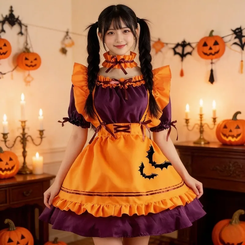 Halloween Maid Cosplay Outfit, Embroidered Maid Costume, Anime Wear, Cafe Uniform, Fancy Dress For Halloween Party Stage Show
Halloween Maid Cosplay Outfit, Embroidered Maid Costume, Anime Wear, Cafe Uniform, Fancy Dress For Halloween Party Stage Show