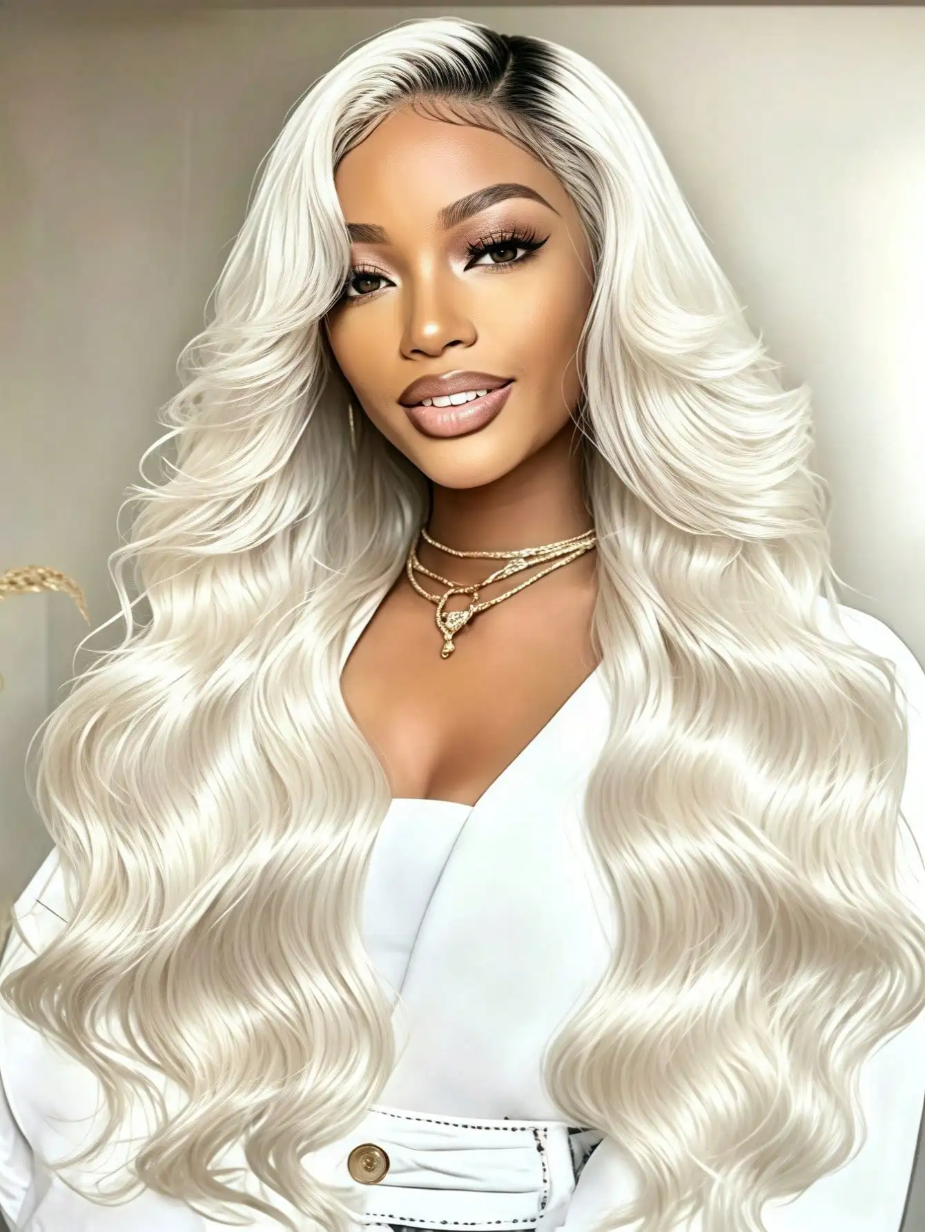 200 Density Ombre Platinum White Wave Lace Front Wigs Human Hair 13x4 HD Body Wave Lace Wigs Pre Plucked Glueless Wigs for Women
200 Density Ombre Platinum White Wave Lace Front Wigs Human Hair 13x4 HD Body Wave Lace Wigs Pre Plucked Glueless Wigs for Women