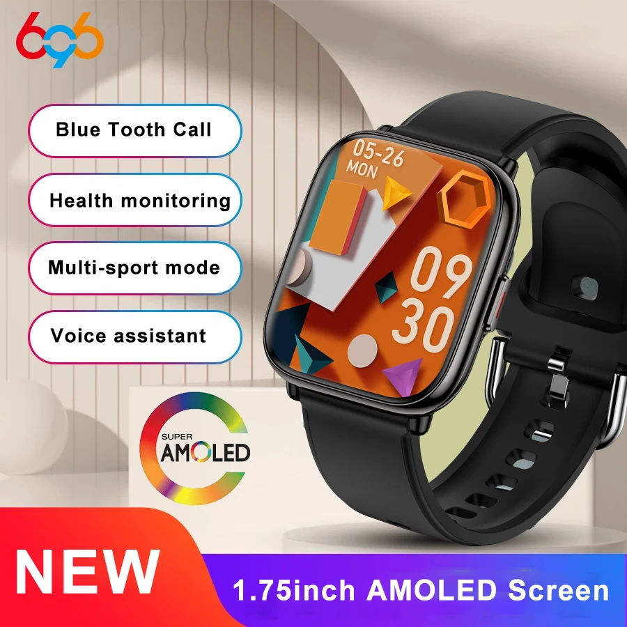 Новые модные спортивные умные часы для мужчин и женщин 1,75 дюйма HD AMOLED Blue Tooth Call Часы с кислородом в крови Музыка Водонепроницаемые умные часы
Новые модные спортивные умные часы для мужчин и женщин 1,75 дюйма HD AMOLED Blue Tooth Call Часы с кислородом в крови Музыка Водонепроницаемые умные часы